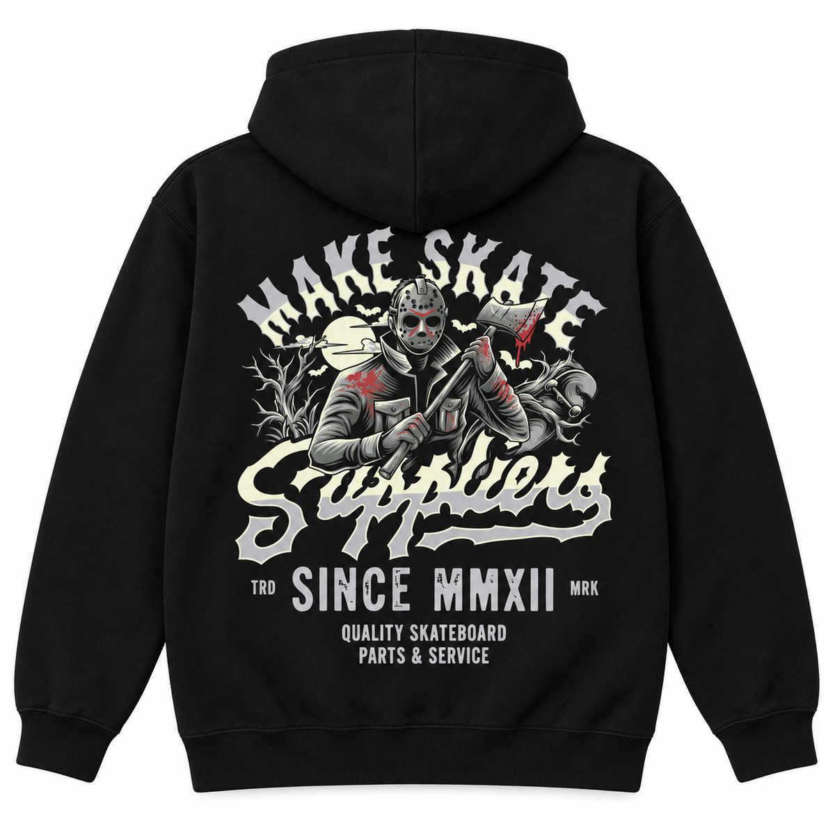 MKSK8 "JASON VOORHEES" AXE HEAVYWEIGHT HOODIE 13oz