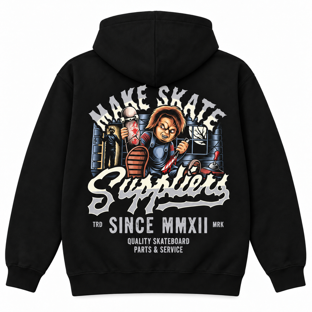 MKSK8 CHARLES LEE RAY "CHUCKIE" SKATEBOARD HOODIE HEAVYWEIGHT 13oz