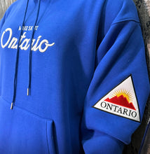 Load image into Gallery viewer, MKSK8 (PREMIUM) "ONTARIO"  Blue HOODIE HEAVYWEIGHT FLEECE
