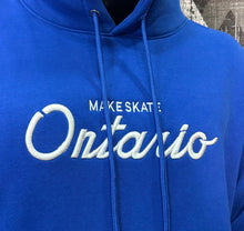 Load image into Gallery viewer, MKSK8 (PREMIUM) "ONTARIO"  Blue HOODIE HEAVYWEIGHT FLEECE
