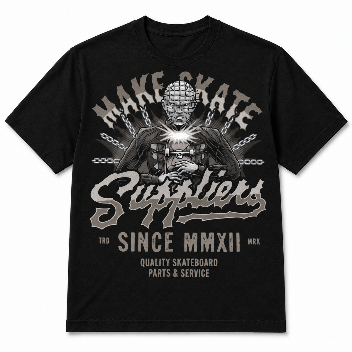 MKSK8 "HELLRAISER PINHEAD" SKATE DECK TEE