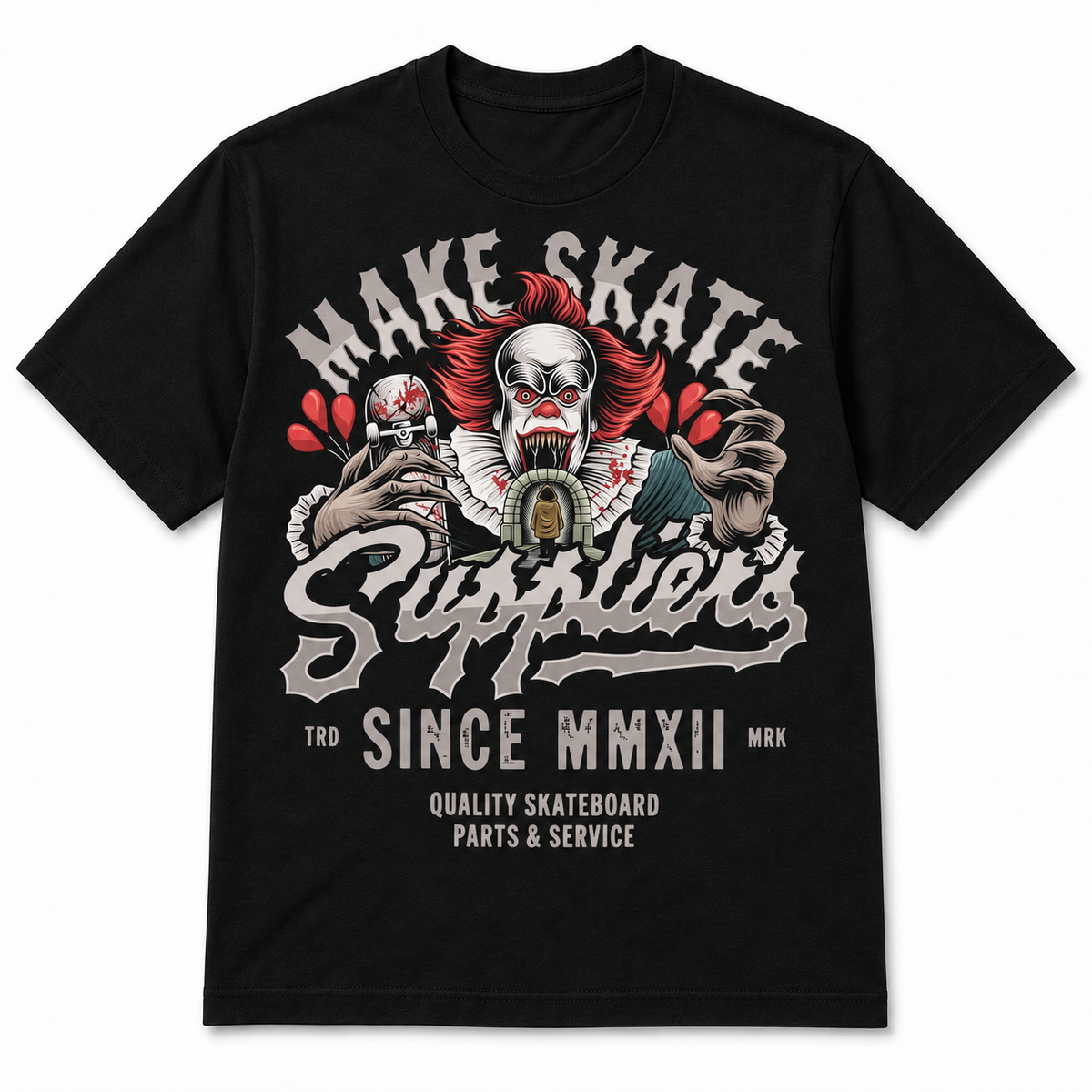 MKSK8 "PENNYWISE IT" SKATE DECK TEE