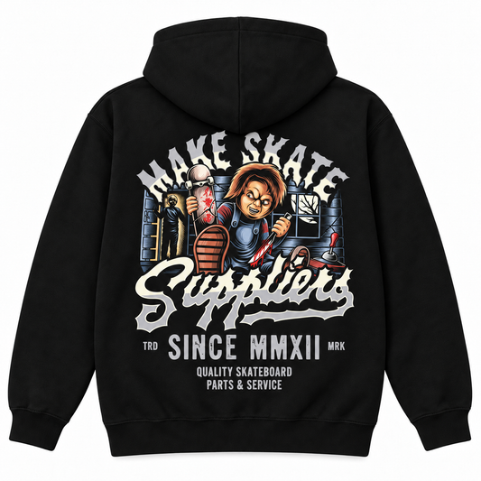 MKSK8 CHARLES LEE RAY "CHUCKIE"  SKATEBOARD HOODIE HEAVYWEIGHT 13oz